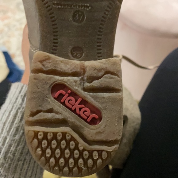 Rieker Lace-up Boot in Beige 79609-64 - Picture 3 of 9